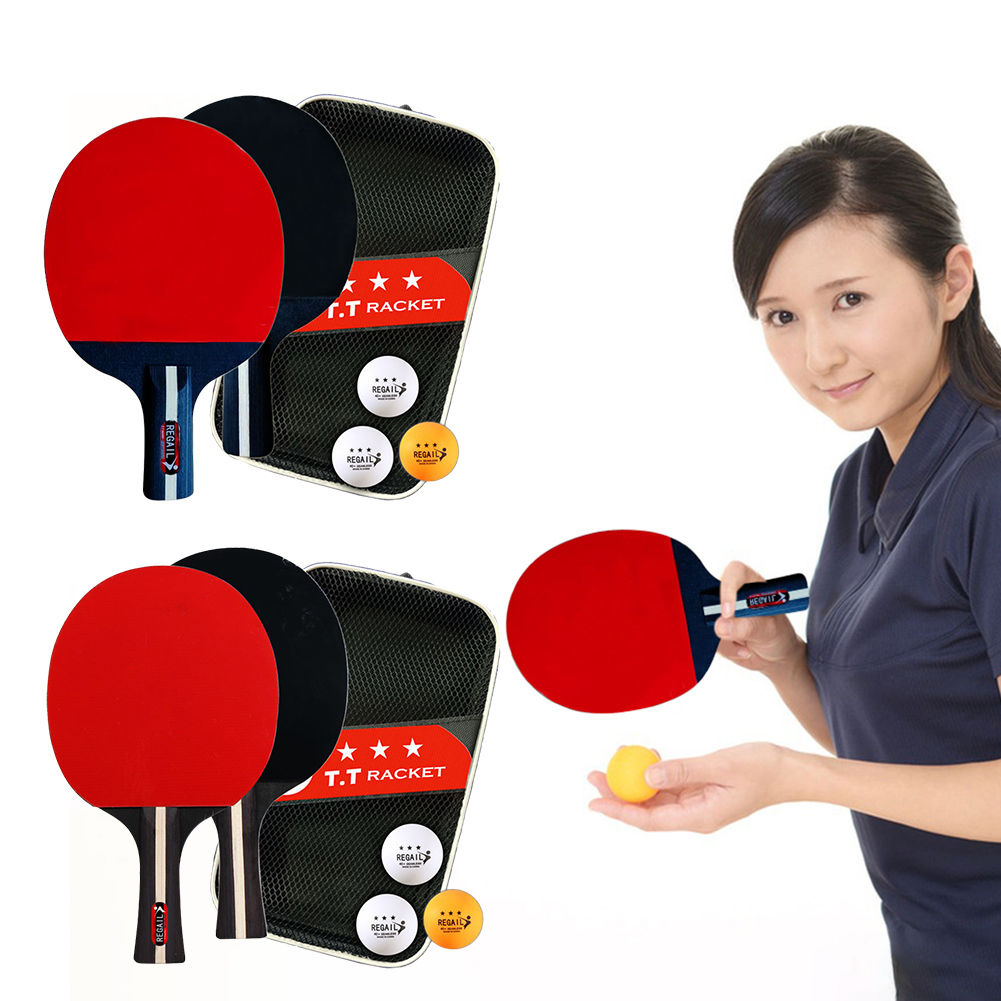 Table Tennis Kit Bag - 탁구 라켓 2개 & 공 3개
