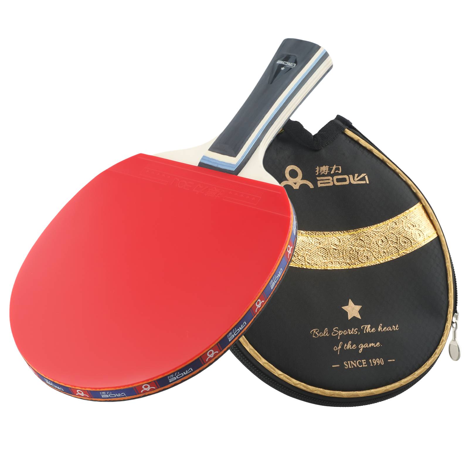 Table Tennis Kit Bag - 탁구 라켓, 7 플라이 우드, 긴